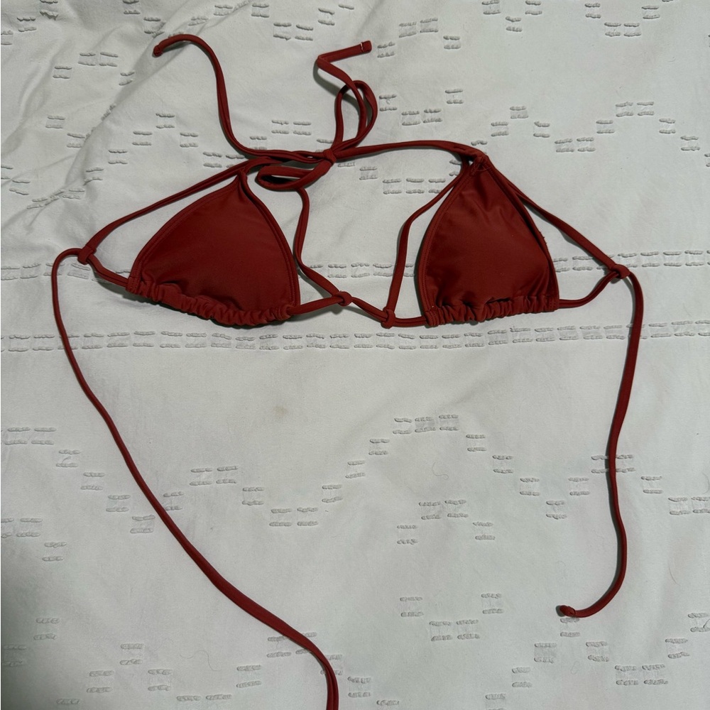 Forever 21 Red Bikini Top with Triangle Design